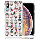 Apple iPhone XS Max USA Fourth Of July American Summer Cute Gnomes Patriotic Parade Double Layer Phone Case Cover