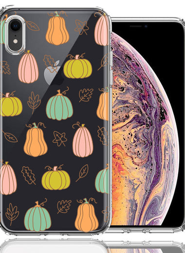 Apple iPhone XR Fall Autumn Fairy Pumpkins Thanksgiving Spooky Season Double Layer Phone Case Cover
