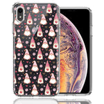 Apple iPhone XR Pink Blush Valentines Day Flower Hearts Gnome Characters Cute Double Layer Phone Case Cover