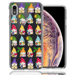 Apple iPhone XR Summer Beach Cute Gnomes Sand Castle Shells Palm Trees Double Layer Phone Case Cover