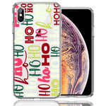 Apple iPhone XS Max Christmas Santa Ho Ho Ho textagraphy Festive Holiday Double Layer Phone Case Cover
