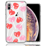 Apple iPhone XS Max Heart Suckers Lollipop Valentines Day Candy Lovers Double Layer Phone Case Cover