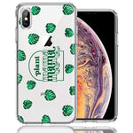 Apple iPhone XS Max Plant Mama Houseplant Lover Monstera Tropical Leaf Green Design Double Layer Phone Case Cover