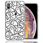 Apple iPhone XS Max Kawaii Manga Cute Halloween Ghosts Spirits Design Double Layer Phone Case Cover