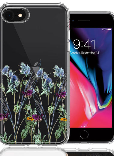 Apple iPhone 6/7/8/SE Country Dried Flowers Design Double Layer Phone Case Cover