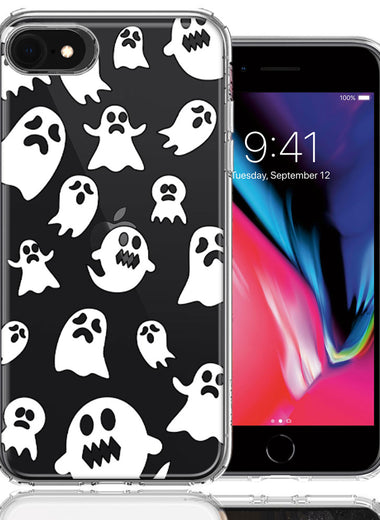 Apple iPhone 6/7/8/SE Halloween Spooky Ghost Design Double Layer Phone Case Cover