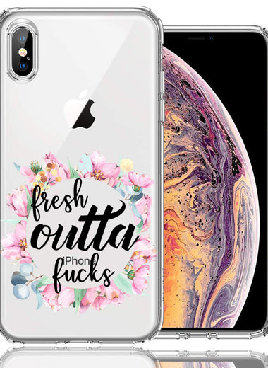Apple iPhone XS/X Fresh Outta Fs Design Double Layer Phone Case Cover