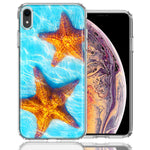 Apple iPhone XR Ocean Starfish Design Double Layer Phone Case Cover