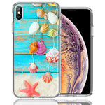 Apple iPhone XS Max Seashell Wind chimes Design Double Layer Phone Case Cover