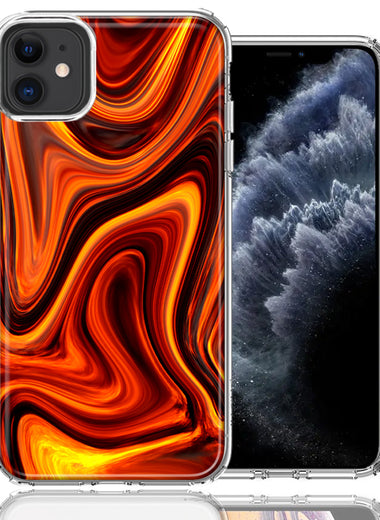 Apple iPhone 12 Mini Fire Abstract Design Double Layer Phone Case Cover