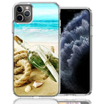 Apple iPhone 12 Pro Max Beach Message Bottle Design Double Layer Phone Case Cover