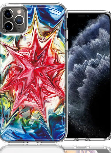 Apple iPhone 12 Pro 6.1" Tie Dye Abstract Design Double Layer Phone Case Cover