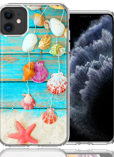 Apple iPhone 12 Mini Seashell Wind chimes Design Double Layer Phone Case Cover