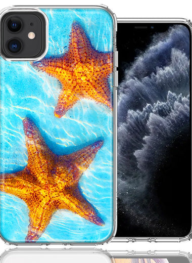 Apple iPhone 12 Mini Ocean Starfish Design Double Layer Phone Case Cover