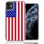 Apple iPhone 12 USA American Flag Design Double Layer Phone Case Cover