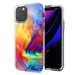 Apple iPhone 12 Mini Feather Paint Design Double Layer Phone Case Cover