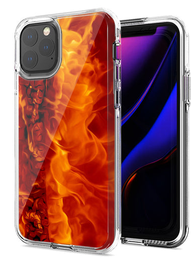 Apple iPhone 12 Mini Fire Design Double Layer Phone Case Cover