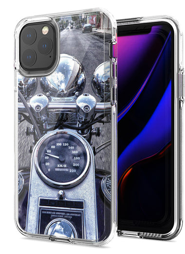 Apple iPhone 12 Motorcycle Chopper Design Double Layer Phone Case Cover