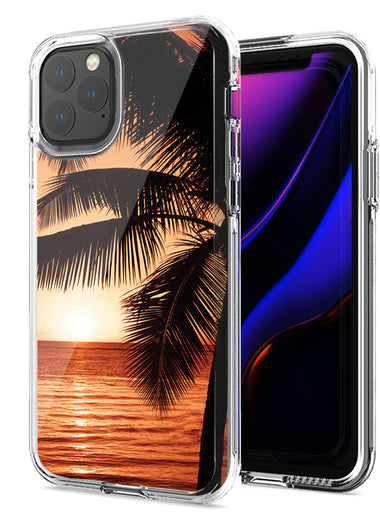 Apple iPhone 12 Paradise Sunset Design Double Layer Phone Case Cover