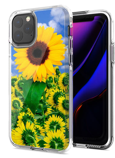 Apple iPhone 12 Sunflowers Design Double Layer Phone Case Cover
