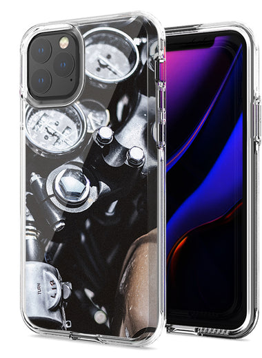 Apple iPhone 12 Vintage Motorcycle Design Double Layer Phone Case Cover