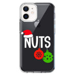 Apple iPhone 12 Christmas Funny Couples Chest Nuts Ornaments Hybrid Protective Phone Case Cover