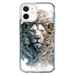 Apple iPhone 12 Mini Abstract Lion Sculpture Hybrid Protective Phone Case Cover