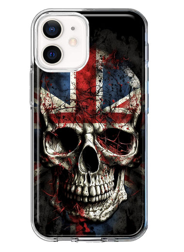 Apple iPhone 11 British UK Flag Skull Hybrid Protective Phone Case Cover