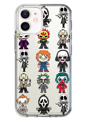 Apple iPhone 12 Mini Cute Classic Halloween Spooky Cartoon Characters Hybrid Protective Phone Case Cover