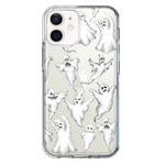 Apple iPhone 12 Mini Cute Halloween Spooky Floating Ghosts Horror Scary Hybrid Protective Phone Case Cover