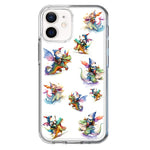 Apple iPhone 12 Mini Cute Fairy Cartoon Gnomes Dragons Monsters Hybrid Protective Phone Case Cover
