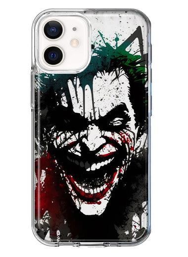Apple iPhone 12 Laughing Joker Painting Graffiti Hybrid Protective Phone Case Cover