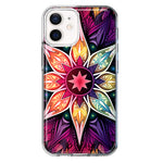 Apple iPhone 12 Mini Mandala Geometry Abstract Star Pattern Hybrid Protective Phone Case Cover