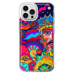 Apple iPhone 11 Pro Neon Rainbow Psychedelic Indie Hippie Indie King Hybrid Protective Phone Case Cover
