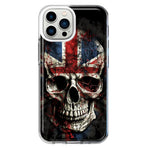 Apple iPhone 12 Pro Max British UK Flag Skull Hybrid Protective Phone Case Cover