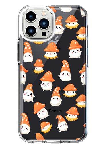 Apple iPhone 12 Pro Cute Cartoon Mushroom Ghost Characters Hybrid Protective Phone Case Cover