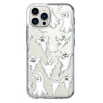 Apple iPhone 12 Pro Max Cute Halloween Spooky Floating Ghosts Horror Scary Hybrid Protective Phone Case Cover