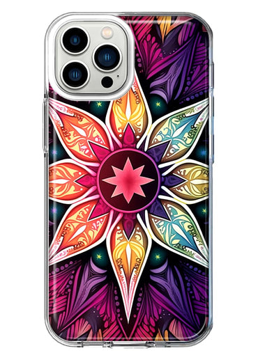 Apple iPhone 11 Pro Mandala Geometry Abstract Star Pattern Hybrid Protective Phone Case Cover