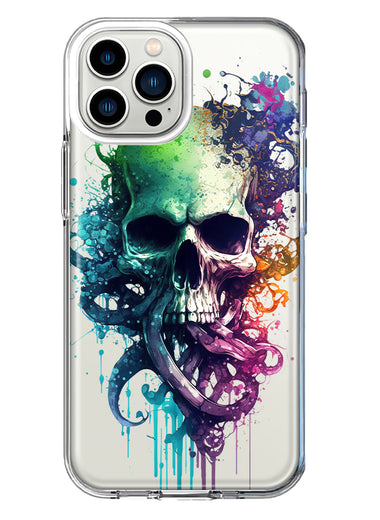 Apple iPhone 11 Pro Max Fantasy Octopus Tentacles Skull Hybrid Protective Phone Case Cover