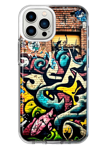 Apple iPhone 12 Pro Max Urban Graffiti Wall Art Painting Hybrid Protective Phone Case Cover