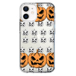 Apple iPhone 11 Halloween Spooky Horror Scary Jack O Lantern Pumpkins Hybrid Protective Phone Case Cover