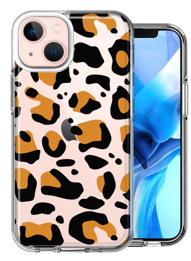 Apple iPhone 15 Classic Animal Wild Leopard Jaguar Print Design Double Layer Phone Case Cover