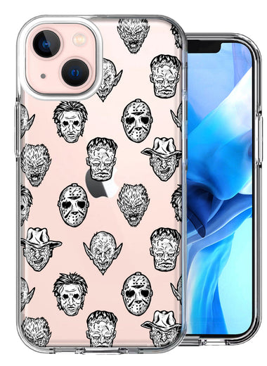 Apple iPhone 14 Plus Spooky Halloween Villains Design Double Layer Phone Case Cover