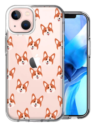Apple iPhone 13 Mini Shiba Inu Polkadots Design Double Layer Phone Case Cover