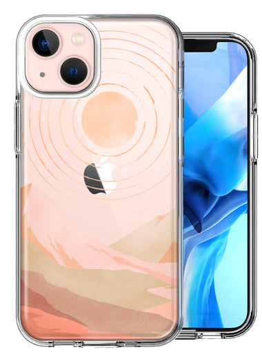 Apple iPhone 13 Desert Mountains Design Double Layer Phone Case Cover