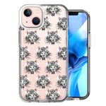 Apple iPhone 13 Fierce Tiger Polkadots Design Double Layer Phone Case Cover