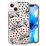 Apple iPhone 13 Tiger Polkadots Design Double Layer Phone Case Cover