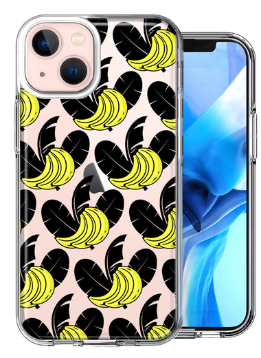 Apple iPhone 13 Mini Tropical Bananas Design Double Layer Phone Case Cover