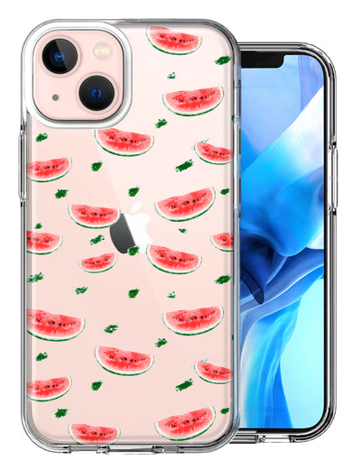 Apple iPhone 13 Watermelon Polkadots Design Double Layer Phone Case Cover