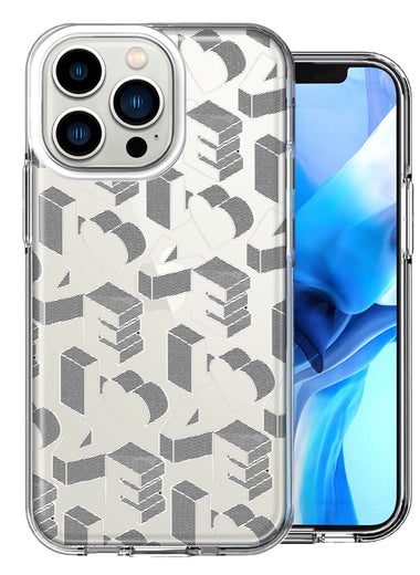 Apple iPhone 13 Pro 3D Love Letters Hearts Valentine's Day Double Layer Phone Case Cover